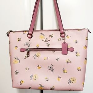 Coach (authentic) pink gallery tote with Dandelions